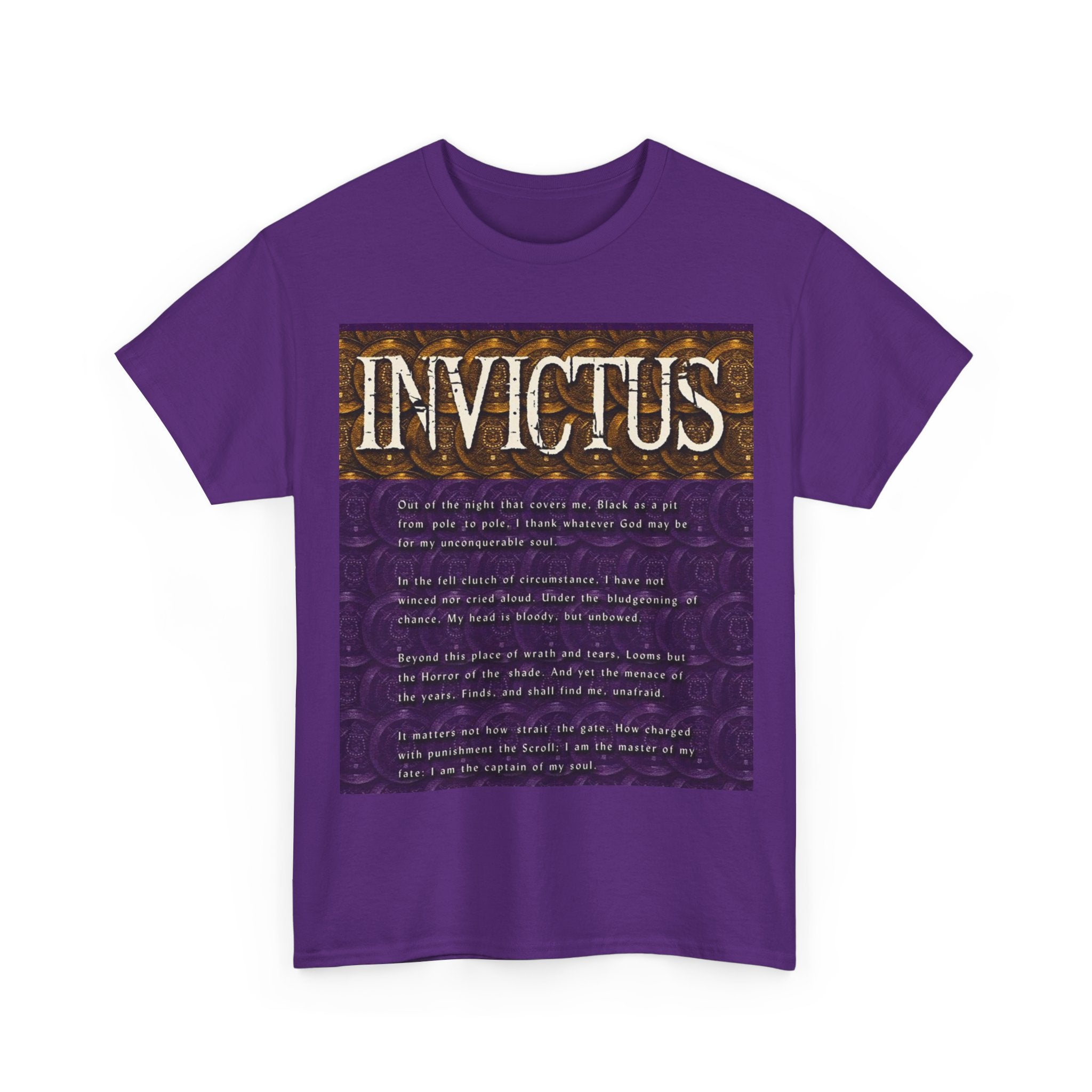 Invictus Poem T‑Shirt – 'Invictus' Inspirational Quote Tee