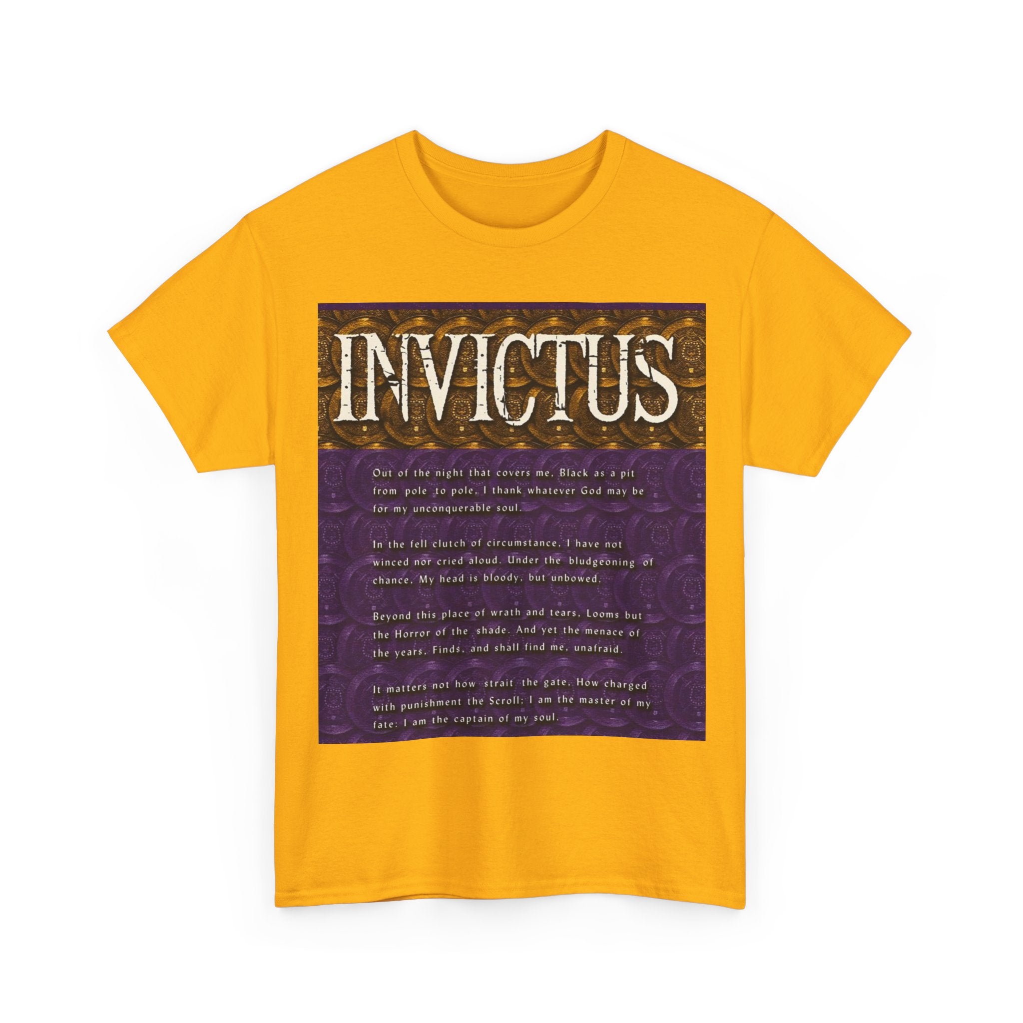 Invictus Poem T‑Shirt – 'Invictus' Inspirational Quote Tee