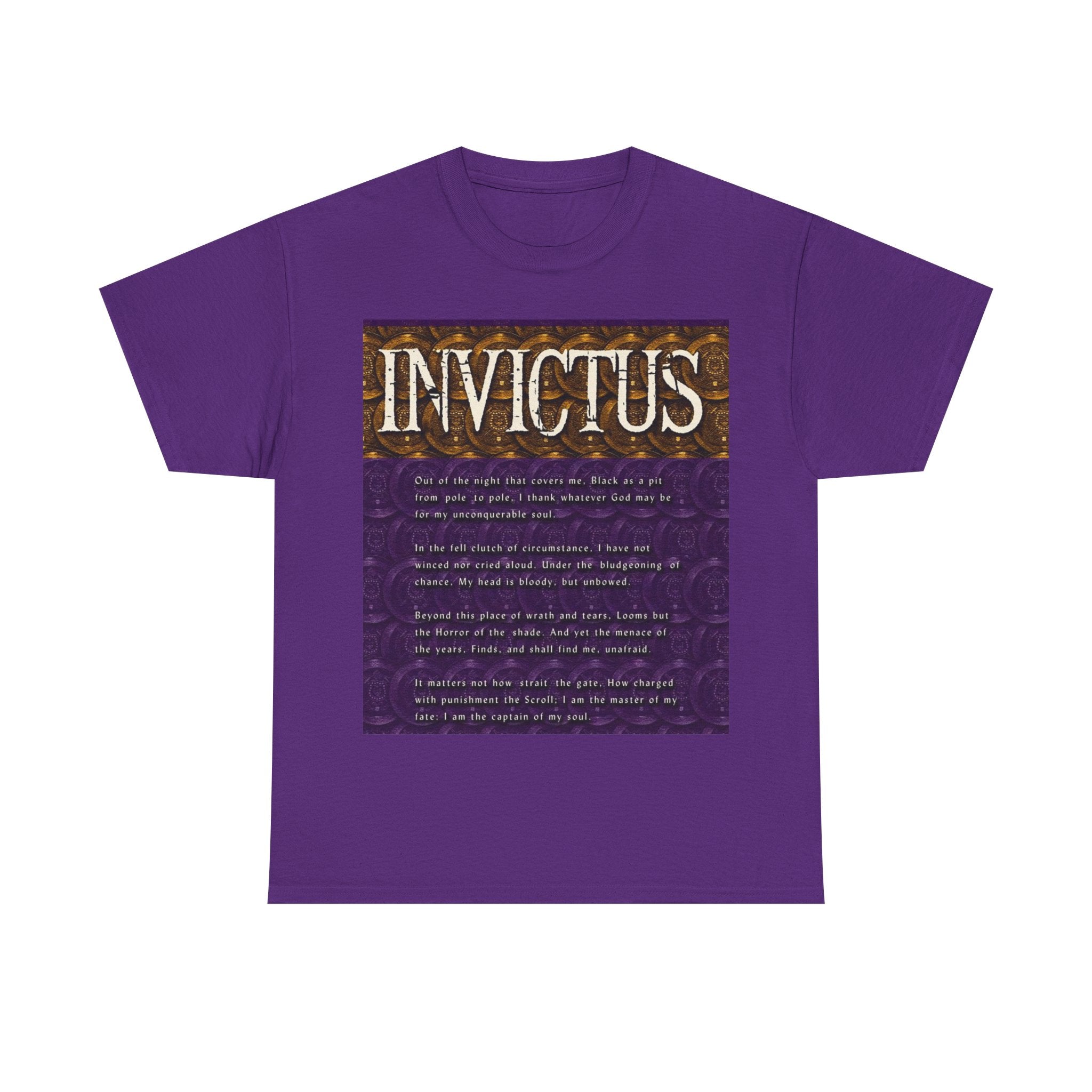 Invictus Poem T‑Shirt – 'Invictus' Inspirational Quote Tee