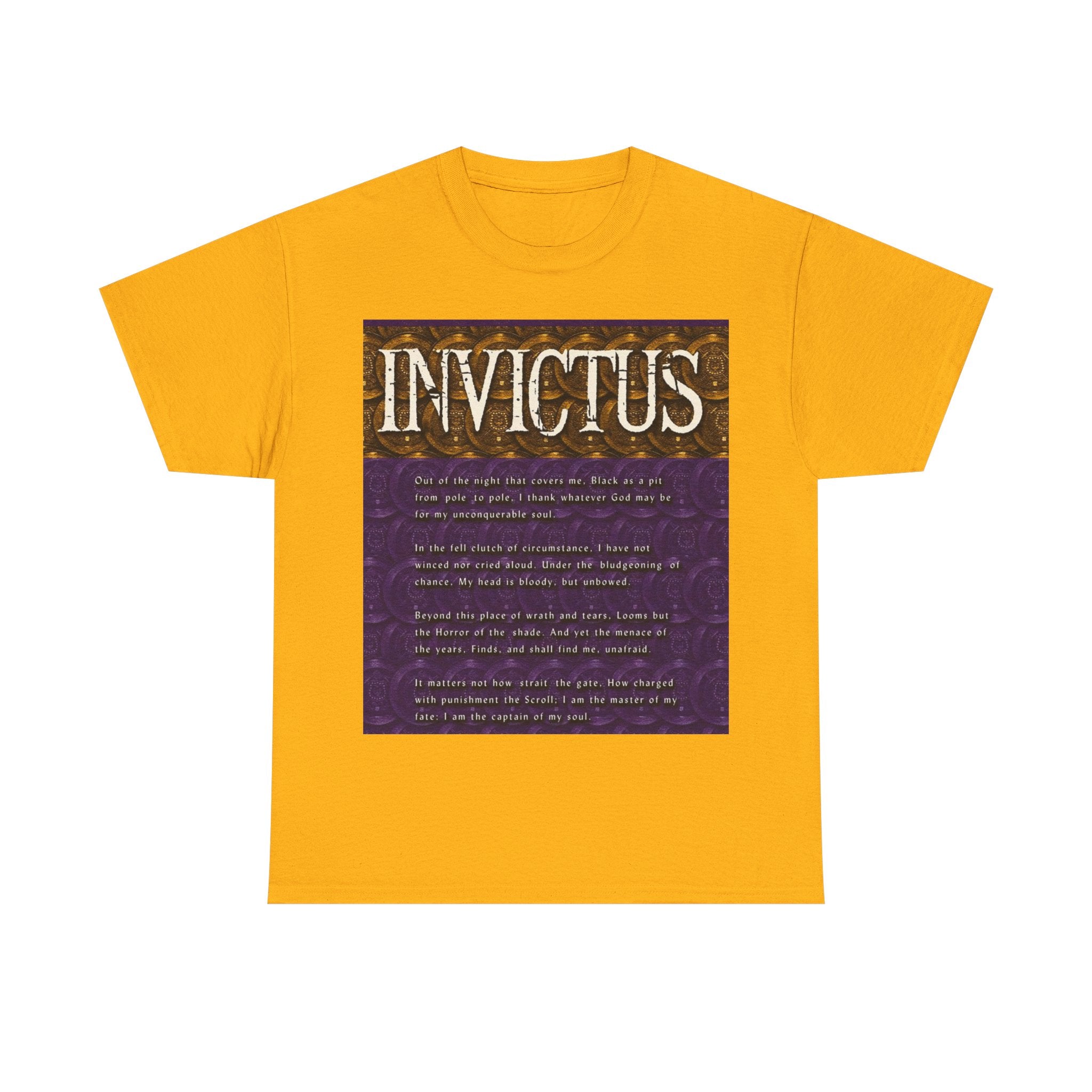 Invictus Poem T‑Shirt – 'Invictus' Inspirational Quote Tee